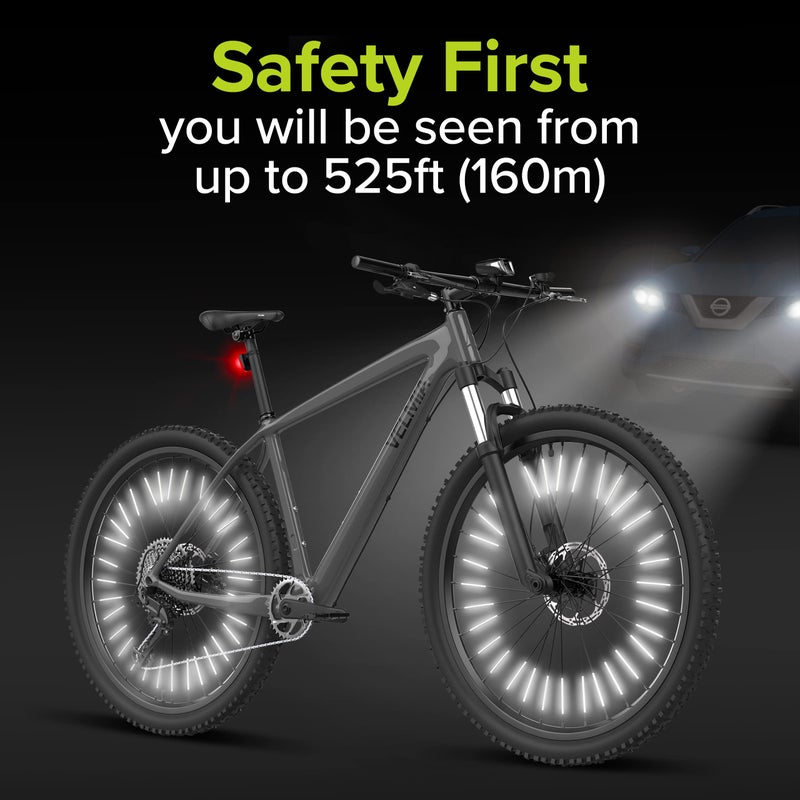 VELMIA Bike Reflectors for Night Riding - 360 Visibility and Easy mounting I Spoke reflectors Made with 3M Scotchlite, Bicycle Spoke reflectors Bike Spoke Skins, Bike Spoke Lights, Reflective Spoke - Image 2